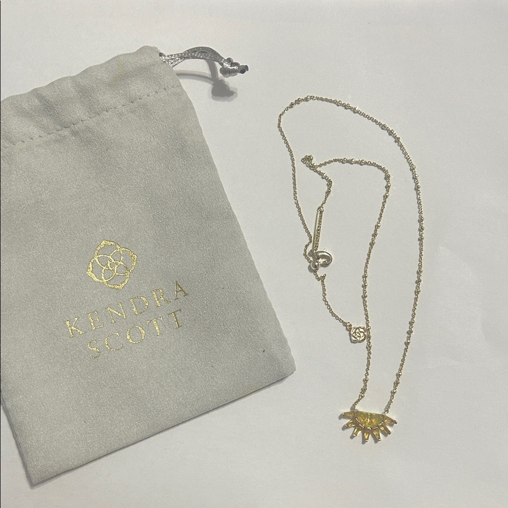 Kendra Scott Gold Sun Necklace
